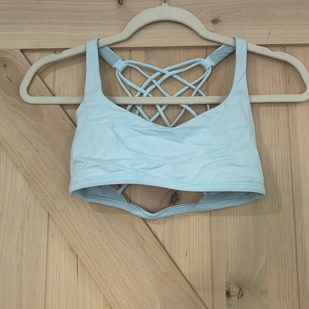Free to be wild blue glow bra lululemon